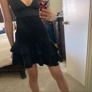 Maje black asymmetrical skirt